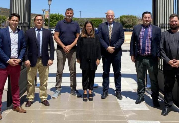 From left to right, Juanma Molina, Antonio Sánchez Pato, Antonio Peñalver, Sofía Toro, Pablo Rosique, David Cal, Alejandro Leiva.