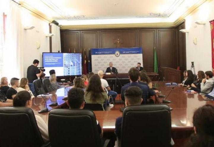 International students taking part in the Europe Day event