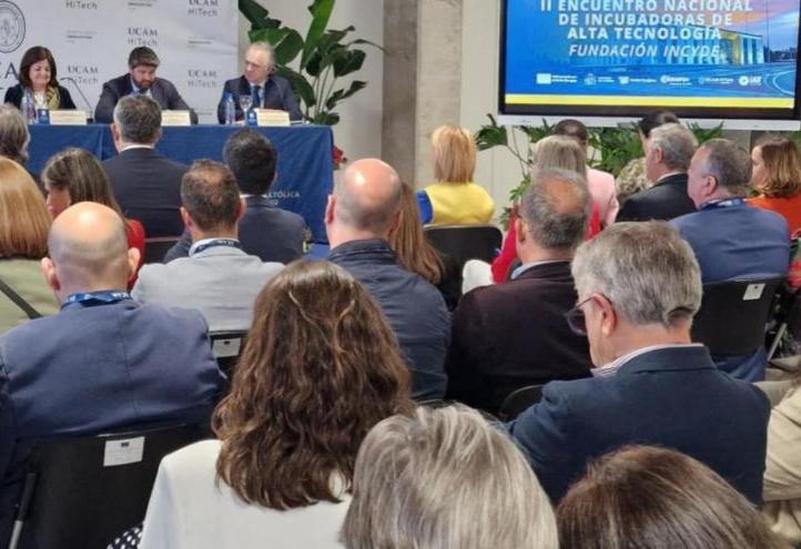 The Presidents of Incyde, UCAM and the Region of Murcia, as well as the representative of the European Commission, opened the event held at the high-tech incubator in health, sport and food of the Universidad Católica de Murcia.