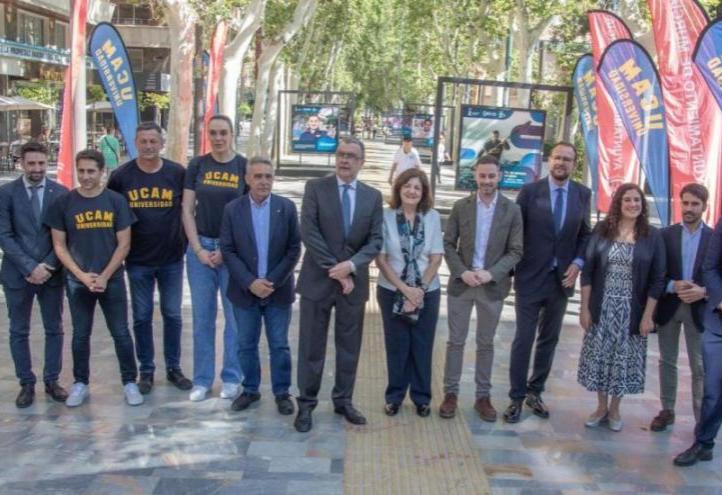 Inauguration of the UCAM - COE - Murcia City Council Olympic exhibition in the Paseo Alfonso X