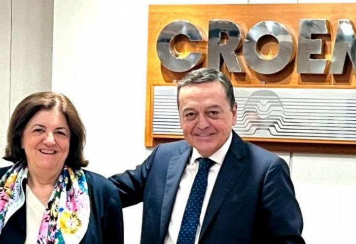 María Dolores García, UCAM President, and José María Albarracín, CROEM President