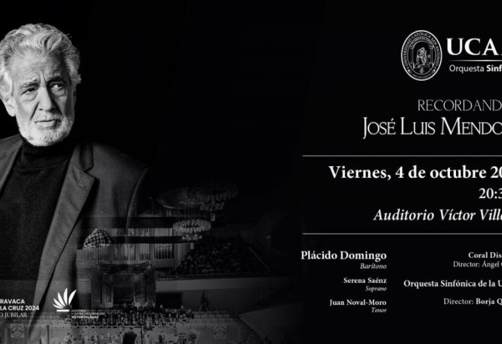 Poster announcing the Grand Lyric Gala &#039;Remembrance of José Luis Mendoza&#039;