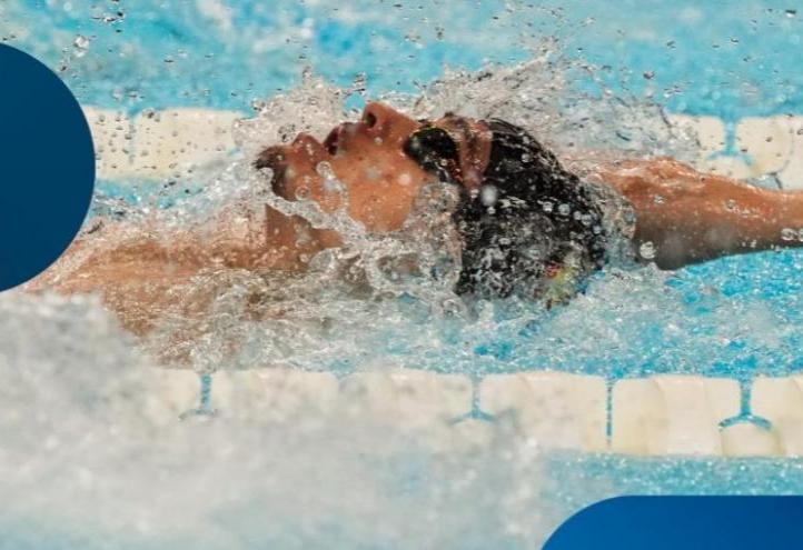 UCAM swimmer Íñigo Llopis, during the competition