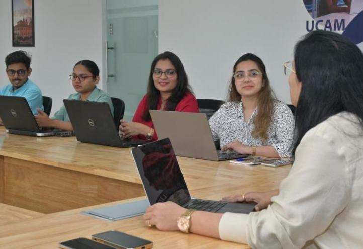 One of the first classes at UCAM Mumbai Campus