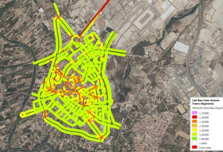 One of the images of the traffic study in the municipality of Lorquí.