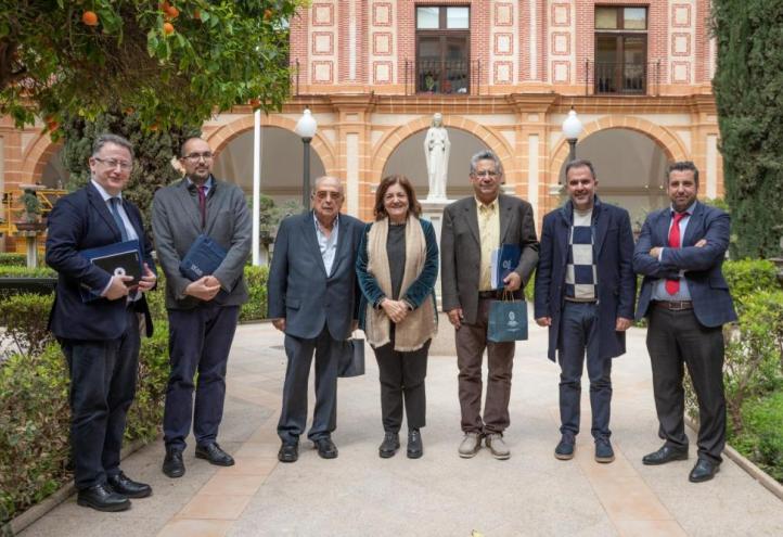 Representatives of UCAM and Universidad Hispanoamericana de Panamá, after the signing ceremony held at the Los Jerónimos Campus
