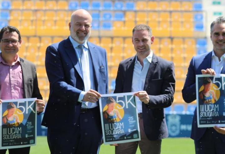 Antonio Bermúdez, Pablo Rosique, Miguel Ángel Noguera and Pepe Meseguer during the presentation of the event