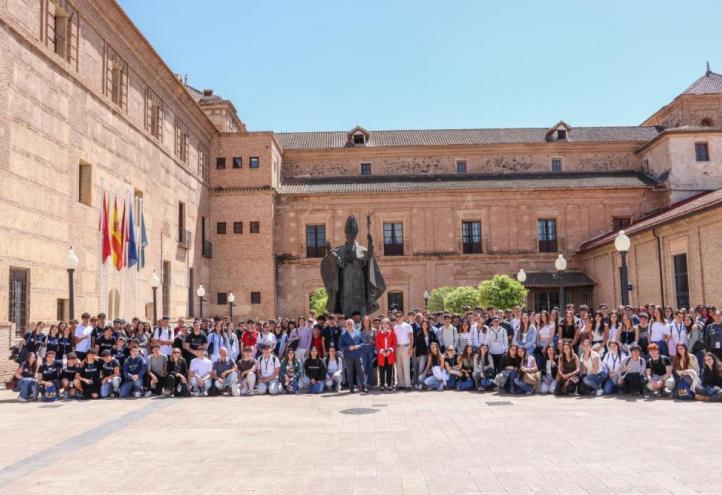 Students participating in the UCAM 2025 Science Olympiads at the Los Jerónimos Campus