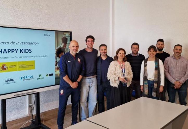 Leaders of the ‘Happy Kids’ project after the presentation at the San Vicente de Paúl Catholic School