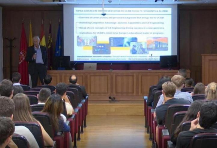 Professor Lynn W. Phillips giving his lecture