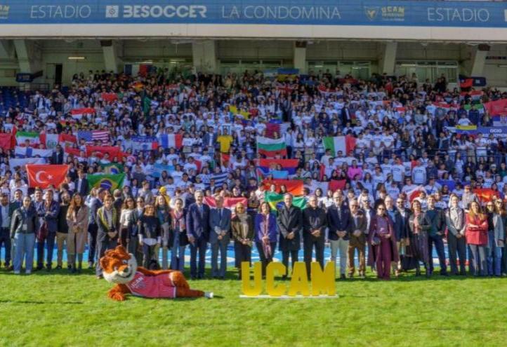 The BeSoccer La Condomina stadium hosted the UCAM 2025 International Welcome