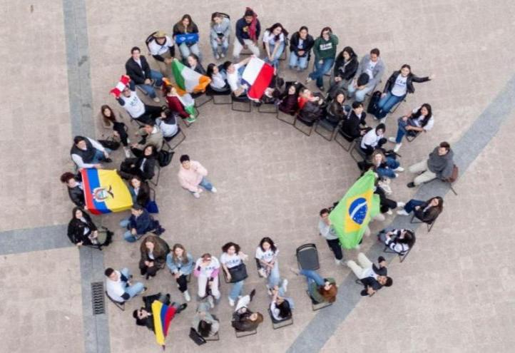 group of international students