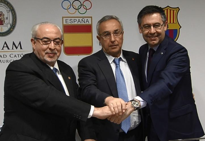UCAM, COE and FC Barcelona, united on the basis of teaching and research in high level sports